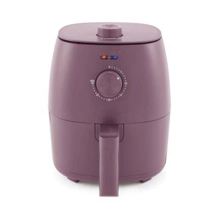 Jewelshrine Compact Air Fryer with Adjustable Dial Controls and Stylish Purple Design
